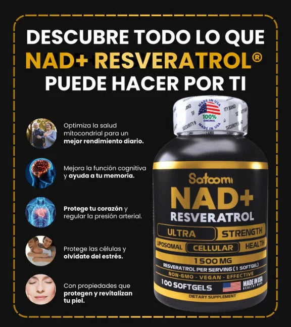NAD + RESVERATROL + ENVÍO GRATIS Y REGALO 🎁